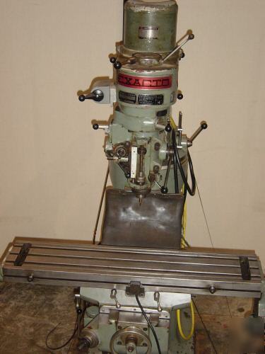 Exacto bridgeport style vertical turret knee mill power