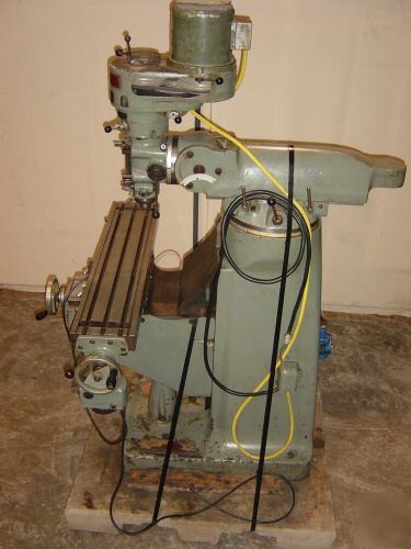 Exacto bridgeport style vertical turret knee mill power