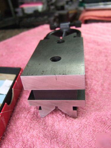 New starrett 567 v-block w/ clamp toolmaker mint 