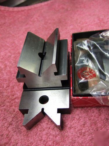 New starrett 567 v-block w/ clamp toolmaker mint 