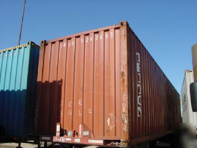 40' std used shipping storage container houston, texas