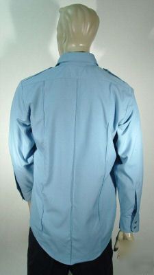 New horace small tropicaire uniform shirt (med. blue) 