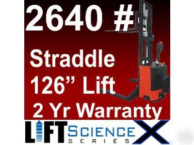 New forklift pallet stackers straddle walk behind 