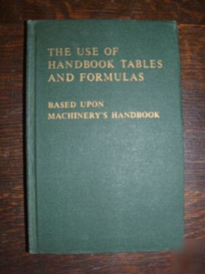 The use of handbook tables & formulas book
