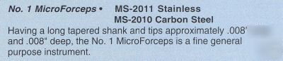 Circon ms-2011 microforceps, .008