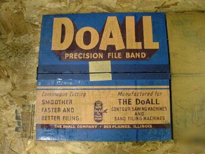 Doall vertical band file filing flat bastard grobe 