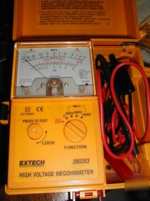 Extech 380353 high voltage megohmmeter megger used once
