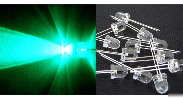 10 sets 10MM 12V ready green 13000MCD led leds