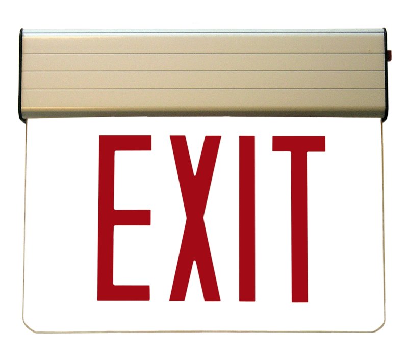 Led edge lite exit emergency light/edge-lit, E10AECR