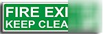 Fire exit-rm right sign-adh.vinyl-450X150MM(sa-049-aq)