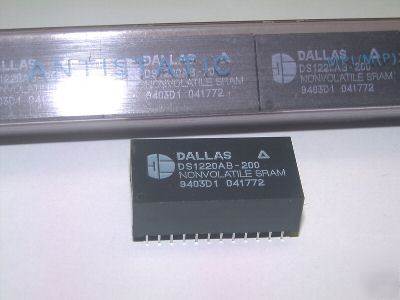 (2) dallas DS1220AB-200 nonvolatile sram 16K 2KX8 maxim