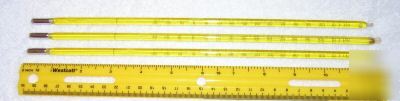 (3) glass lab thermometers 300MM -30 to 120 f save$