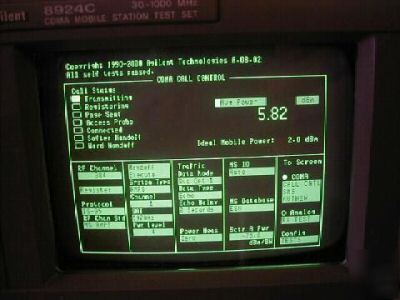 Agilent 8924C 30-1000 mhz cdma mobile station test set 