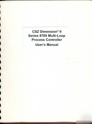 Csz dimension ii 8705 users manual