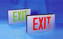 Die cast aluminum led exit sign with battery backup
