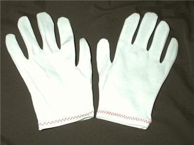 24 white stretch inspection gloves no lint nylon sm/m 