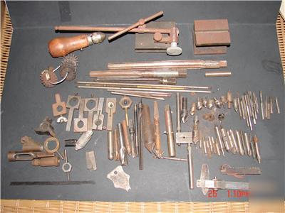 Machinist tools 90 misc. cutters drills counterinks etc