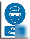 Wear goggles sign-semi rigid-300X400MM(ma-025-rm)