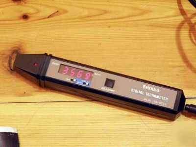 Digital tachometer revolution counter sanwa se-3000