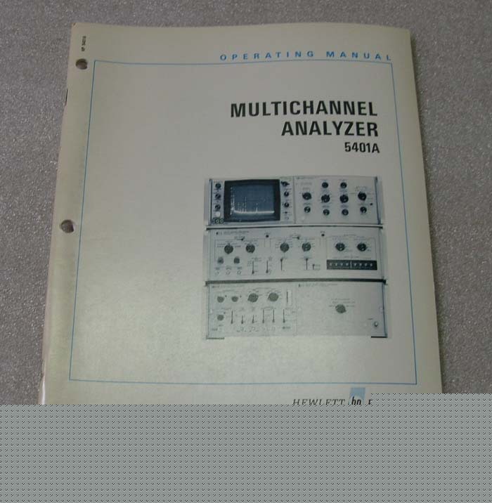 Hp 5401A multichannel analyzer operating manual []