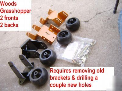 New woods grasshopper anti scalper roller kit. 4 wheels