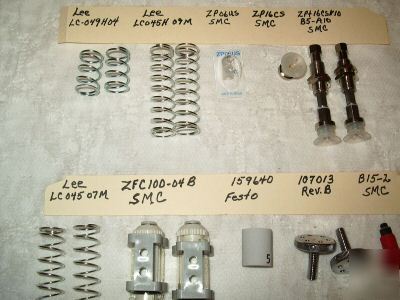 New smc vacuum items-pads-filters-valves etc. qty.16 