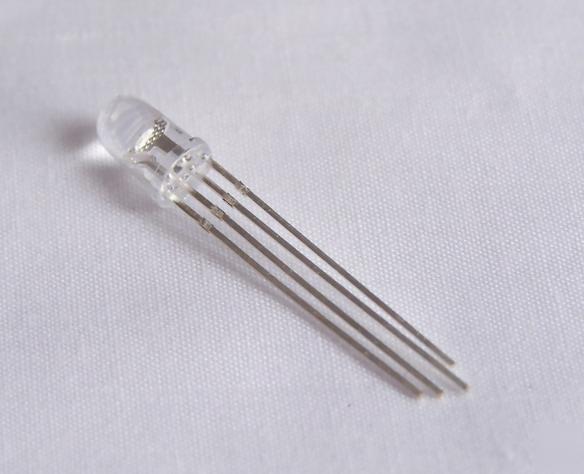 100X 5MM red/ blue/ green 4 lead led bulb free resistor