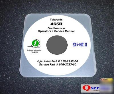 Tektronix tek 465B hi serials service + oprs manuals cd