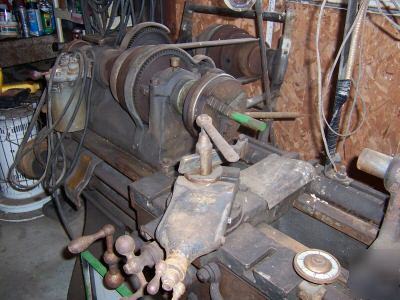  metal lathe /antique/railroad machine shop