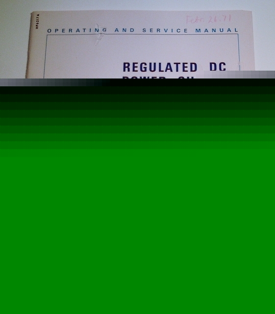 Hp 6217A dc power supply original op. & service manual