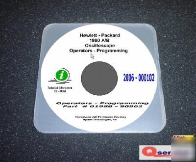 Hp - agilent 1980 a/b operators-programming manual cd