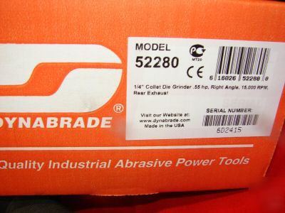 Dynabrade right angle die grinder sander 52280