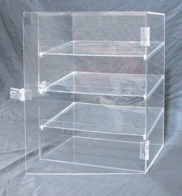 New bakery pastry acrylic display case , 3 shelf plus