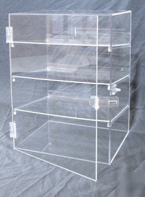 New bakery pastry acrylic display case , 3 shelf plus