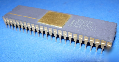 Cpu MC82586 intel controller gold gray vintage