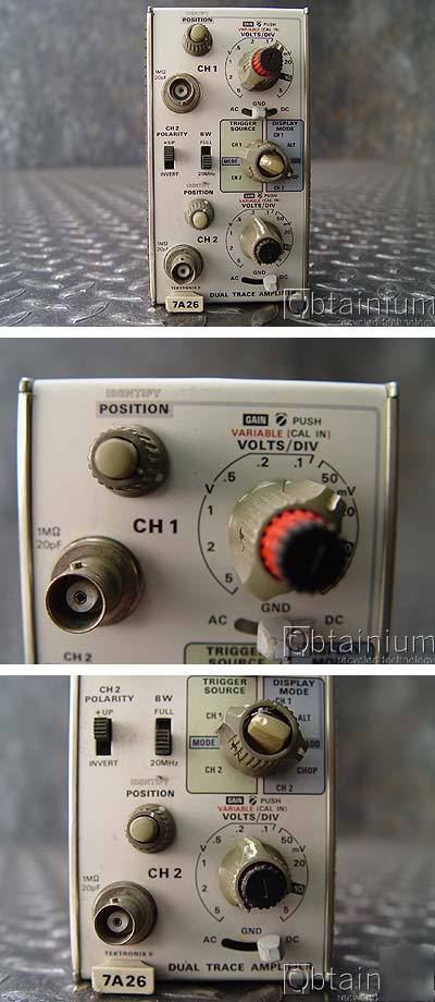 Tektronix 7A26 plug-in dual trace amplifier 