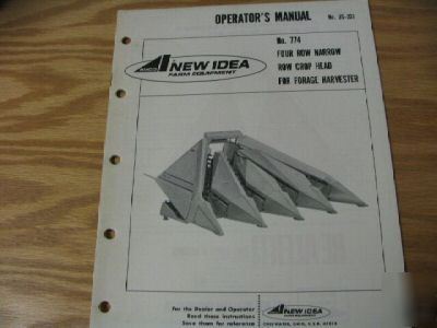New idea 774 row crop head operators manual