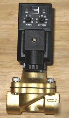 Solenoid valve with timer 1 1/4