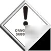 Dangerous subs.sign-adh.vinyl-100X100MM(ha-007-ab)