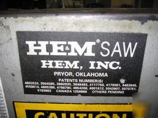 Hem H100A horizontal automatic saw