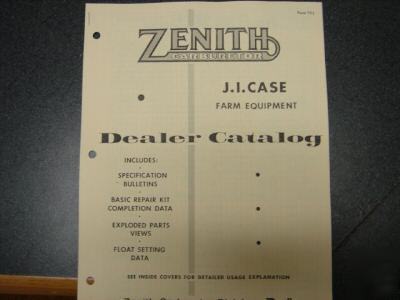 J i case zenith carburetor manual tractor l la r d s c