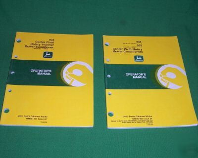 Lot 2 john deere 945 rotary impeller mower manuals 