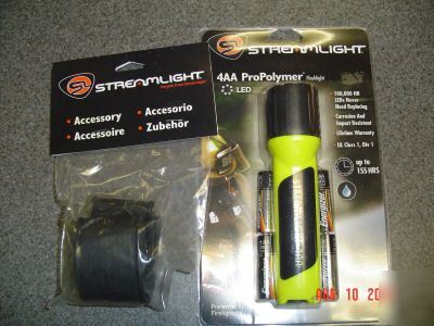 Streamlight led 4AA light & firefighters helmet strap