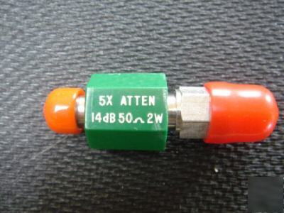 New tektronix coaxial fixed attenuator 50OHM 14DB 2WATT 