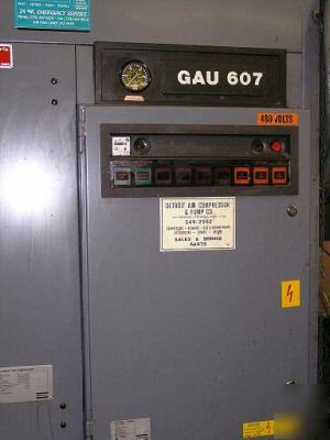 Atlas copco gau 607 75 hp air compressor with dryer