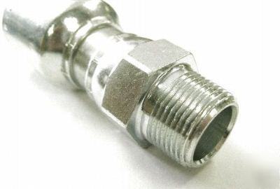 Hydraulic crimp fitting 3/8 inch male pipe f/ 3/8 hose 