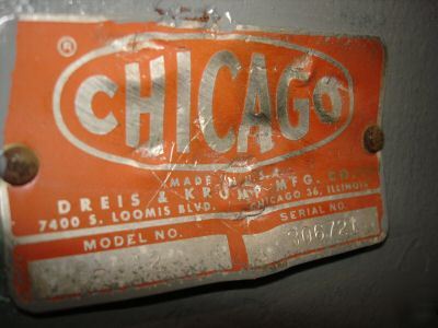 Chicago s-812 hand brake / apron brake 8 X12 gauge 