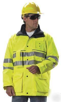 New mifflin valley ansi parka, yellow, sl trim, xlarge, 