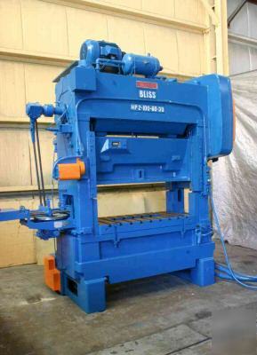 100 ton bliss #HP2-100 straight side double crank press