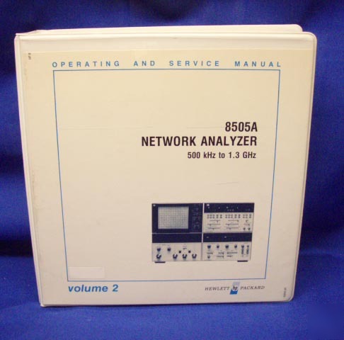 Hp 8505A network analyzer operating & service manual V2